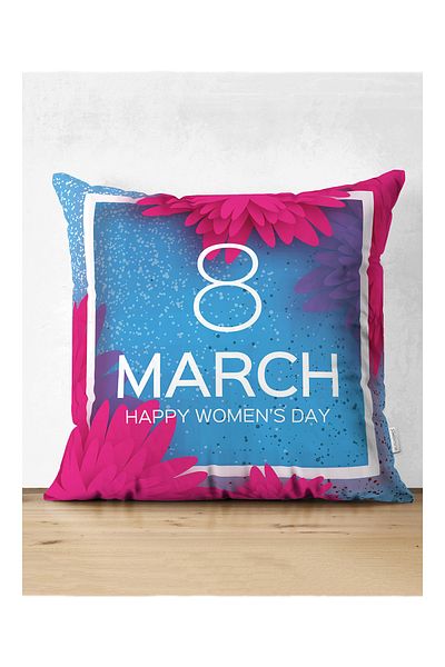 Realhomes Design special 8 martie Design trandafir Imprimat digital Husă de pernă modernă din piele întoarsă