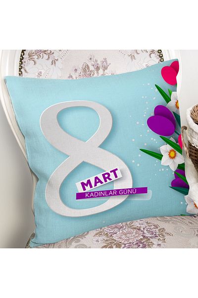 Realhomes Design special 8 martie cu model de flori, imprimat digital, husă de pernă modernă