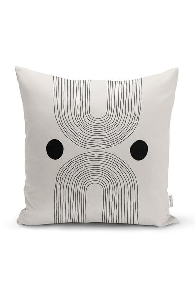 Realhomes Soyut Tarzda Onedraw Çizimli Dijital Baskılı Dekoratif Yastık Kırle...