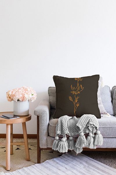Realhomes Ειδικά σχεδιασμένο ψηφιακό τυπωμένο μινιμαλιστικό κάλυμμα μαξιλαριού Raschel Throw