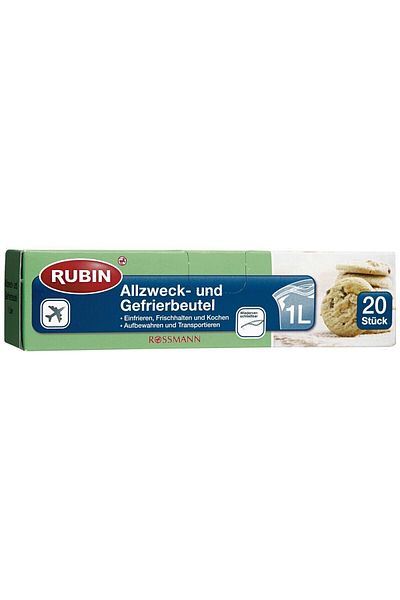 Rubin Ziplock Bag - 1 Liter Multi-Purpose 20 Pieces