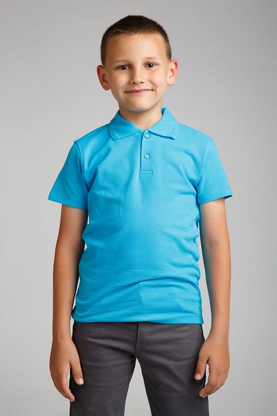 Dragora Tricou scoala albastru din bumbac pieptanat