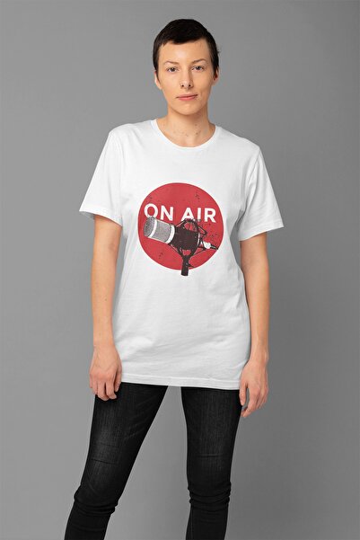 ErTaPassage Microfon radio alb cu imprimeu Femeie tricou - T9211546