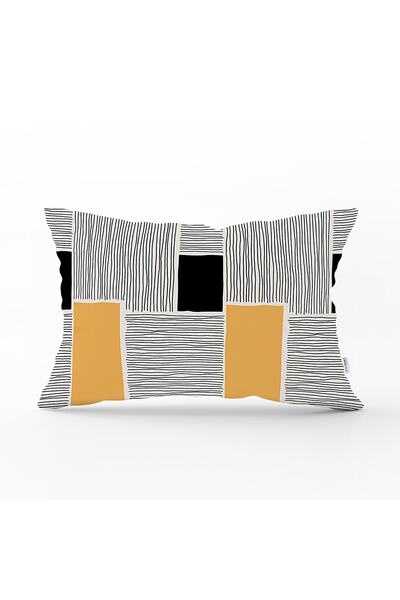 Realhomes Husă de pernă decorativă, dreptunghiulară, imprimată digitală, cu m...