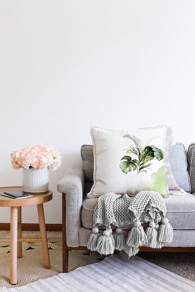 Realhomes Διακοσμητικό κάλυμμα μαξιλαριού ριχτάρι με πράσινο τροπικό μοτίβο ψηφιακής εκτύπωσης Raschel