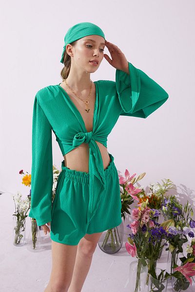 La Sarta Beverly Green Bound Bolero μπροστά
