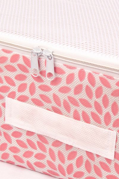 REKHOME 3-Piece Powder Leaf Patterned Suitcase Organizer Suitcase Organizer Set