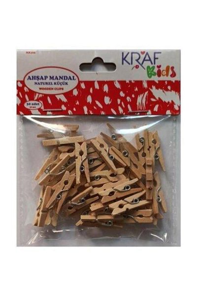 KRAF Kids Wooden Peg Natural Small 30 Piece Kk160
