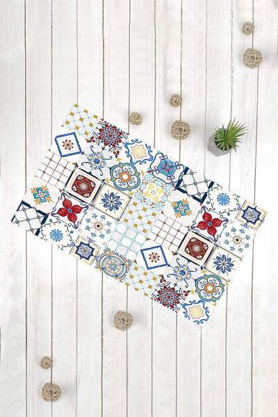 Evsebu Μίνι τετράγωνο διακοσμητικό χαλάκι πολλαπλών χρήσεων με διαφορετικό σχέδιο