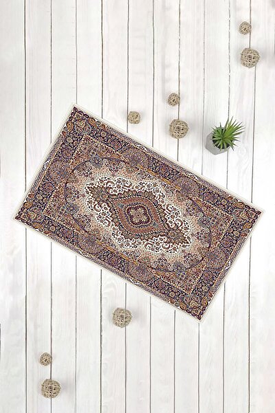 Evsebu Round Carpet Pattern Cream Multi-Purpose Decorative Door Mat