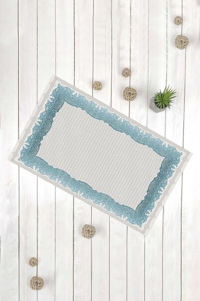 Evsebu Мереживна мотивація Синій багатофункціональний декоративний килимок для перед дверима