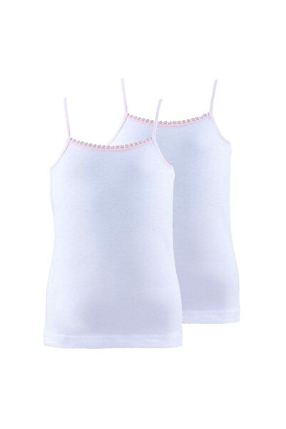 Blackspade Kız Çocuk Atlet 2'li Paket 1296 - Beyaz