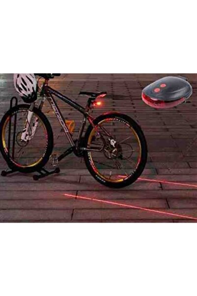 Genel Markalar Çok Fonksiyonlu Pilli Bisiklet Led Lazer Işığı Arka Stop Lambası