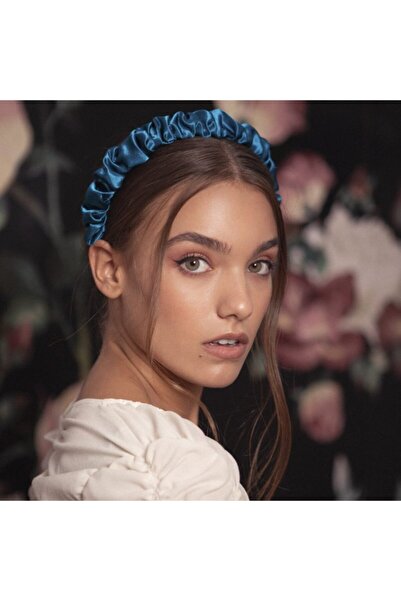 CSR AKSESUAR Блестящ петроленозелен сатенен венец с набори