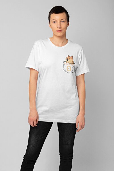 ErTaPassage Câine alb cu imprimeu Femeie tricou - T981773