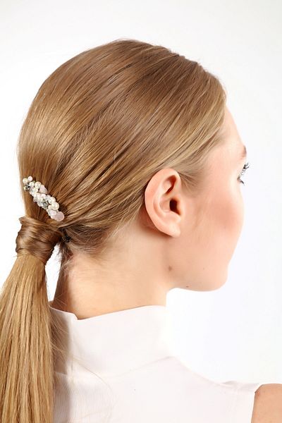 Eva Flore Pearl and Stoned Bridal Engagement Maternity Hair Comb Clip