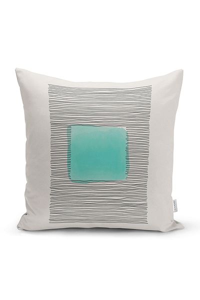Realhomes Husă de pernă decorativă imprimată digital cu desen Onedraw în stil abstract
