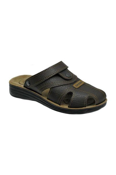 GEZER Men's Brown Closed Slippers Sandals - 4 Point 9878