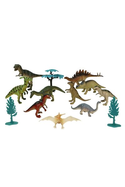 Animal Planet Toy Dinosaur Animal Set 13 Pieces - Dinosaur Set in 23 cm Bucket