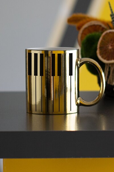 Hediyelen Piyano Gold Kupa Bardak