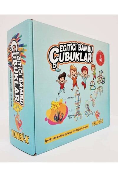 TOMBİ-X Super Bamboo Sticks Magician Sticks Toy Brain Developing Educational 4d Xl 300 Pieces