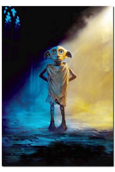 Cakatablo Ahşap Tablo Dobby Ev Elf Harry Potter Görseli (25x35 Cm Boyut)