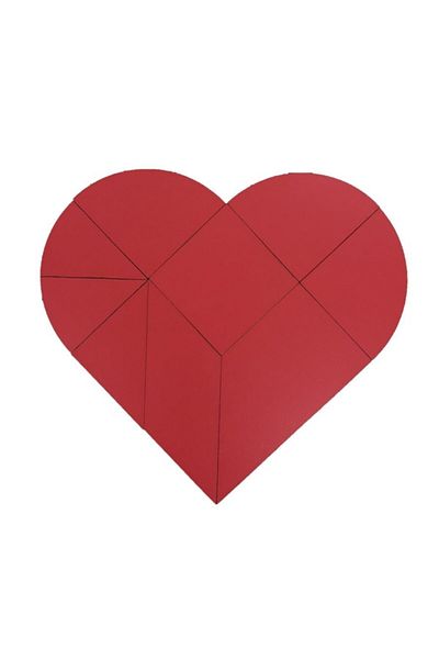 Liva Wooden 2d Puzzle - Heart Tangram