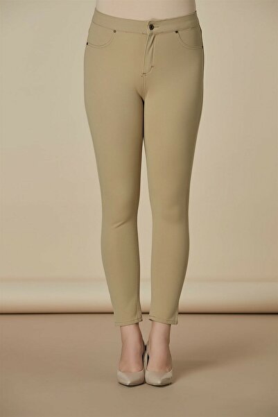 ESCBUTİK Pantaloni de damă din bumbac elastic, mărime mare, cu talie înaltă, ...