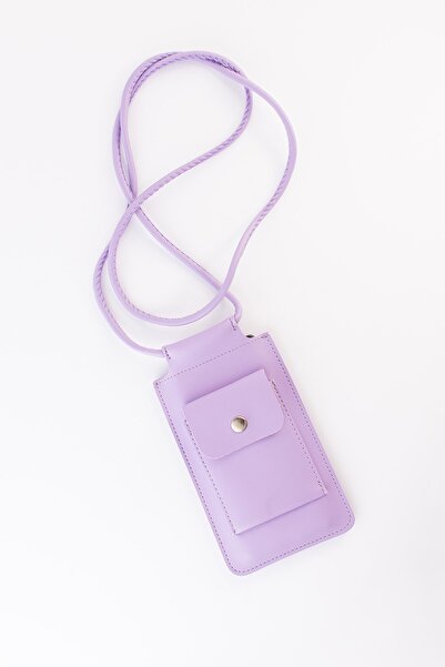 DK LEATHER Γυναικεία λιλά λουράκι ώμου Μικρή τσάντα τηλεφώνου Τσάντα περιπάτο...