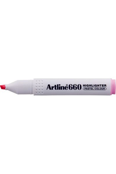 artline Highlighter Pen (Marking Pen) Cut Tip 1.0-4.0 Mm Pastel Pink Pink 660 (Pack of 12)