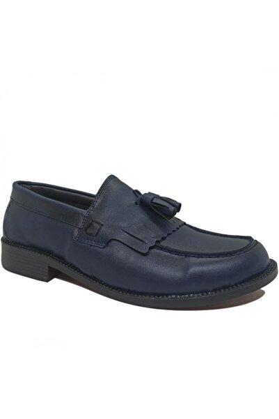 Modamela E460 Lacivert Deri Corcik Erkek Ayakkabı