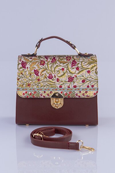 MOTTİF İSTANBUL Dokuma Deri Kadın El Omuz Çapraz Postacı Çanta Mottif Istanbu...