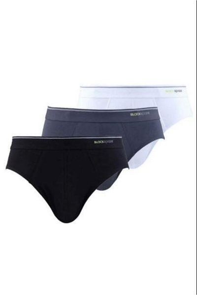 Blackspade Pachet de 3 9672 Chiloți pentru bărbați din bumbac, negru, antramelange, antracit