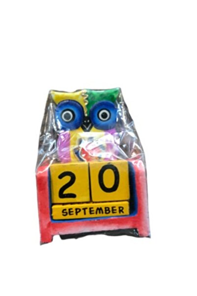 ALPİNEVOFİS Ofis Baykuş Masaüstü Takvim Dekoratif Biblo