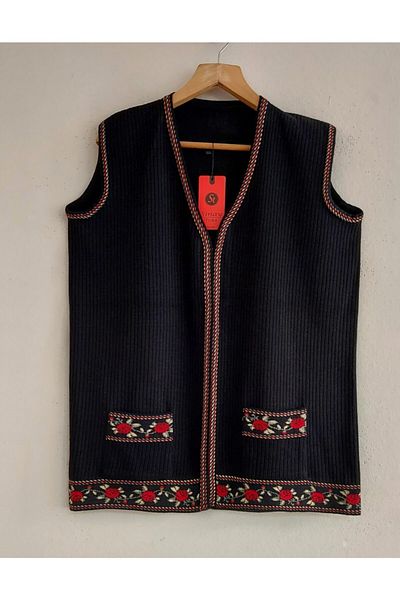SİNAY TRİKO Women's Magnolia Pocket Knitwear Vest