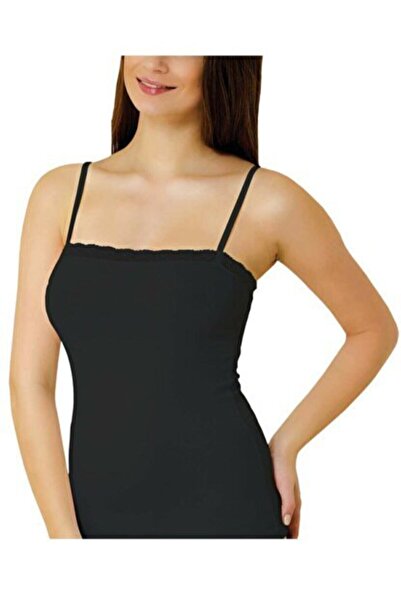 by HW Жіночий чорний мереживний модальний супрем без бретелей