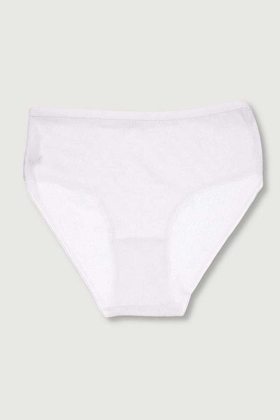 A&K ZÜMRA Women's Cotton Rib Bato Panties White Single Pack
