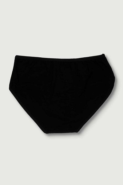 A&K ZÜMRA Women's Cotton Ribbed Bato Panties Black Single Pack