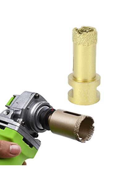 Depolife Mermer Granit Fayans Beton Delme Pancı 8mm Sarı Elmas Karot Vakum Kaynaklı Elmas Karot Sondaj Ucu