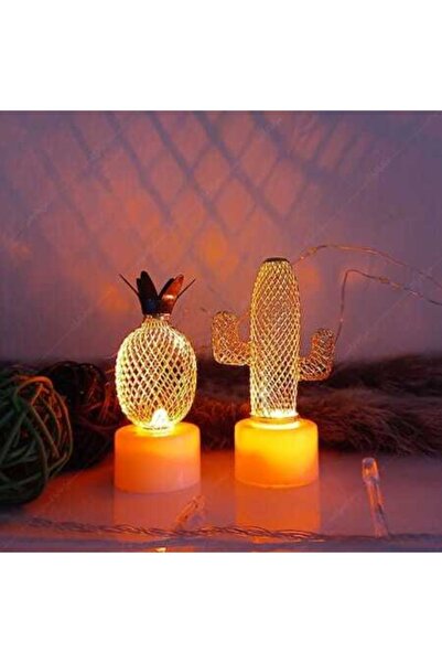 Voground Mini Tel Led Mum Lamba Ikili Set 38
