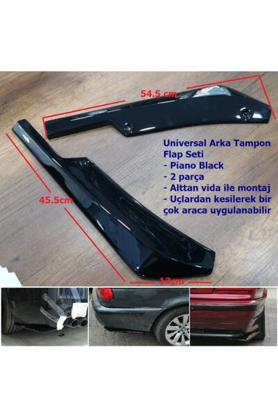 HYM TUNİNG Hyundai Accent Blue Uyumlu Universal Arka Flap Seti P.black