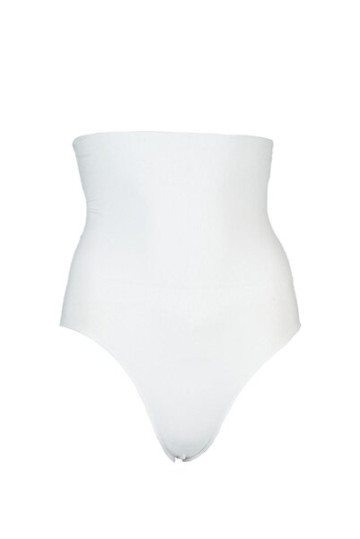 bejamonti Corset alb pentru femei Corset cu talie înaltă pentru chiloți