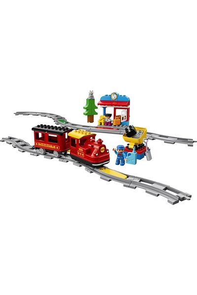 LEGO Duplo 10874 Steam Train Construction Set, Light and Sound Rail Set Included