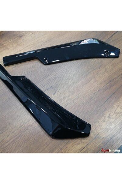 HYM TUNİNG Universal Arka Tampon Flap Seti, Arka Tampon Başlığı, Piano Black