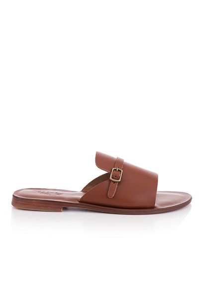 DaphneSandals شبشب نسائي مصنوع يدويًا من الجلد الطبيعي بلون أسمر 2057