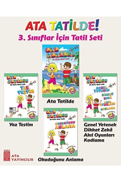 Ata Yayıncılık 3.sınıf Ata Tatilde Seti (4 Kitap)(Eski Basım)