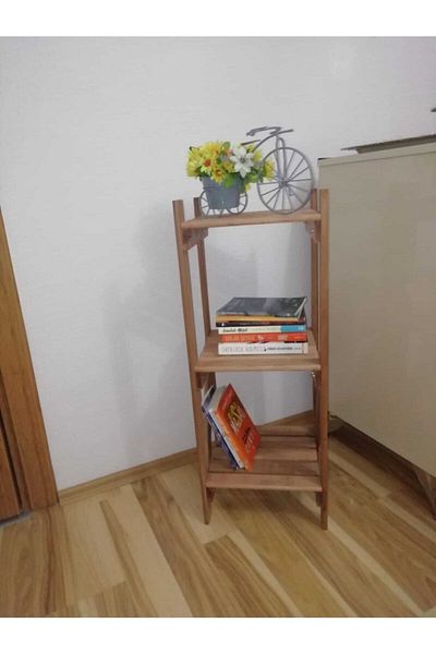 apak Wooden Decorative 3-Tier Bookshelf Multi-Purpose Cabinet And Shelves