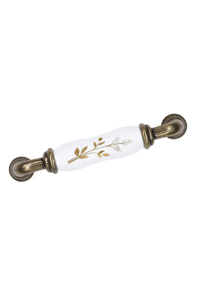Porcellana Perla Porcelain Handle Cabinet Drawer Furniture Kitchen-handle Sapphire-96mm(9.6CM)antiyellow-white-gold-stk064