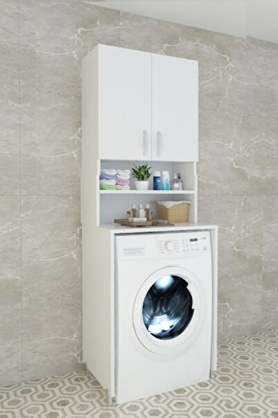 EKİN MOBİLYA Çamaşır Makinesi Dolabı Banyo Dolabı Çok Amaçlı Dolap