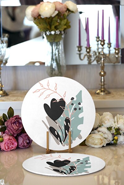 Realhomes 2-комплект сучасних круглих підносок і сервірувальних підставок з ц...